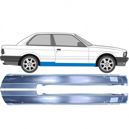 BMW 3 E30 1982-1994 2 DÖRRAR full TRÖSKELPLÅT TILL / PAR