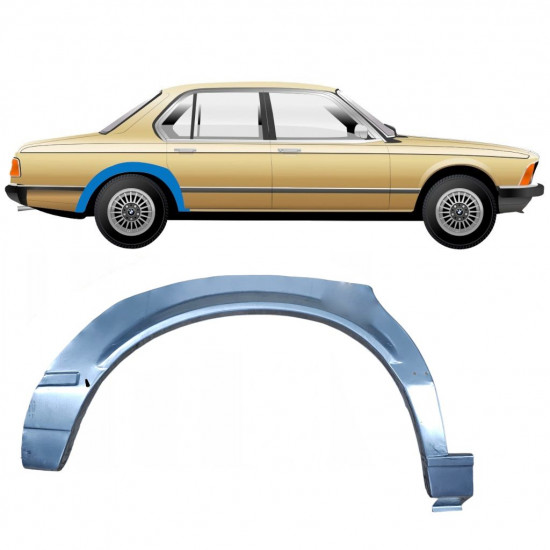 Sidovägg hjulhuskant för BMW 7 E23 1976-1986 / Höger 7627