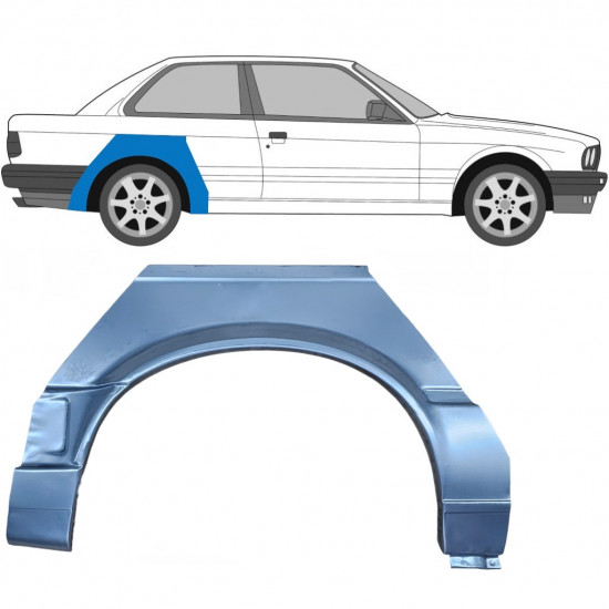 Sidovägg hjulhuskant för BMW 3 E30 1987-1994 / Höger 6385