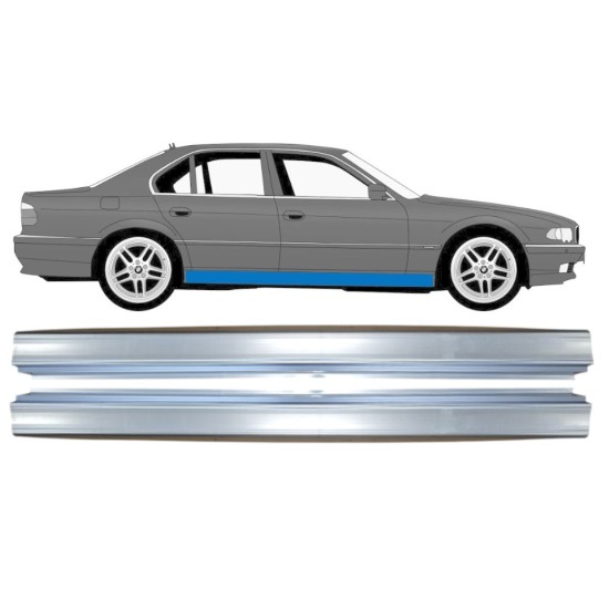 Tröskelplåt reparationspanel för BMW 7 E38 1994-2001 / Vänster+Höger / Set 14834