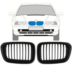 Grill för BMW 3 E46 1998-2006 / Vänster+Höger / Set 11128