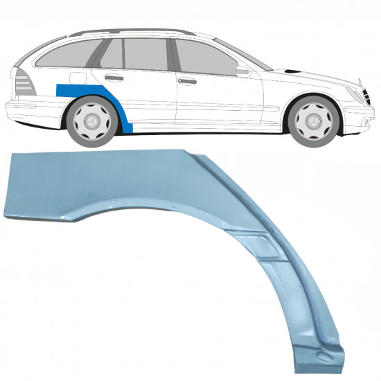 Sidovägg hjulhuskant för Mercedes C-class 2000-2007 / Höger / COMBI 9098