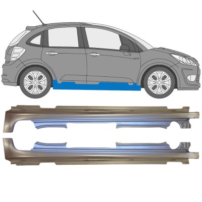 Tröskelplåt för Citroen C3 2009-2016 / Vänster+Höger / Set 14637