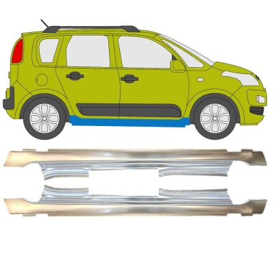 Tröskelplåt för Citroen C3 Picasso 2008- / Vänster+Höger / Set 14634
