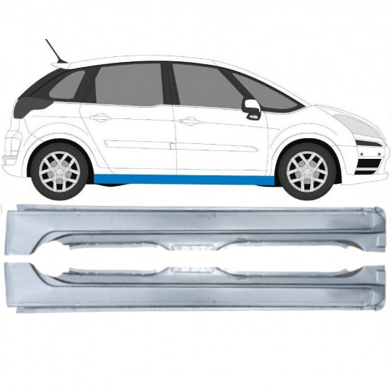 Tröskelplåt för Citroen C4 Picasso 2006-2013 / Vänster / Höger / Vänster+Höger / Set 12869