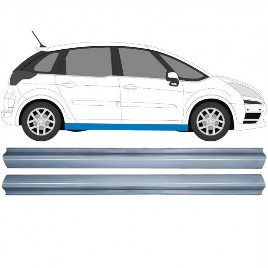 Tröskelplåt reparationspanel för Citroen C4 Picasso 2006-2013 / Set 11915