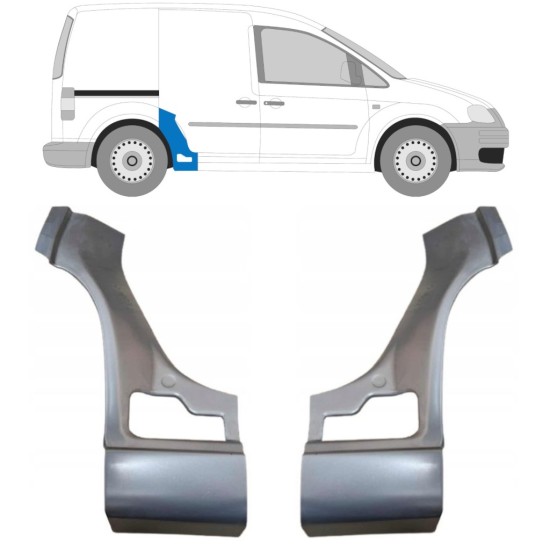 Sidovägg hjulhuskant för Volkswagen Caddy 2004-2020 / Vänster+Höger / Set 15164