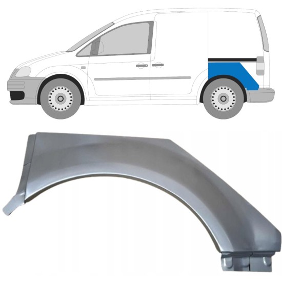Sidovägg hjulhuskant för Volkswagen Caddy 2004-2020 / Vänster 15161