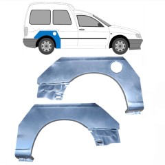 Sidovägg hjulhuskant för Volkswagen Caddy 1995-2004 / Vänster+Höger / Set 10603