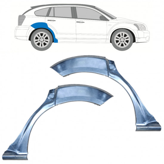 Sidovägg hjulhuskant för Dodge Caliber 2006-2013 / Set 9831