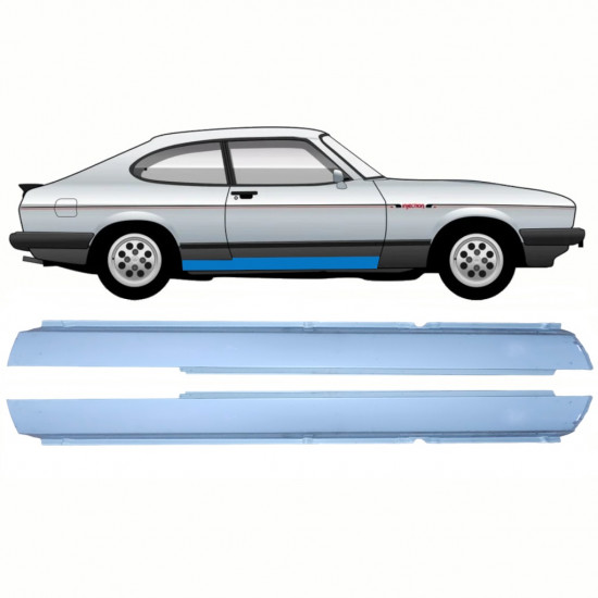 Tröskelplåt reparationspanel för Ford Capri 1974-1987 / Set 11076