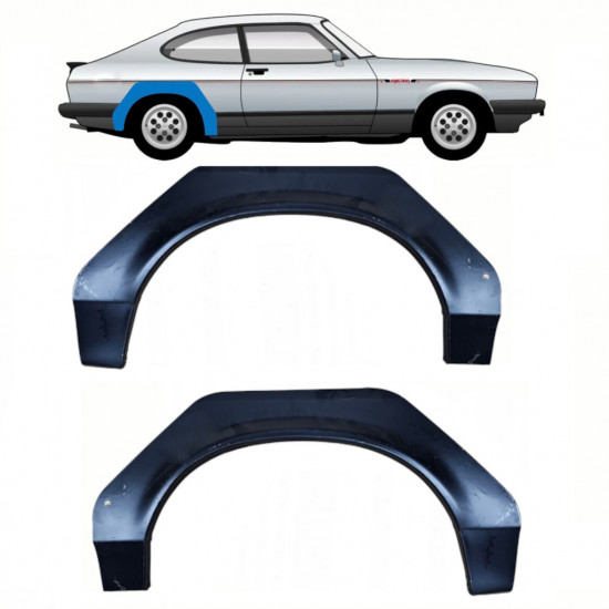 Sidovägg hjulhuskant för Ford Capri 1974-1987 / Set 11075