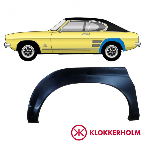 Sidovägg hjulhuskant för Ford Capri 1968-1974 / Vänster 11001