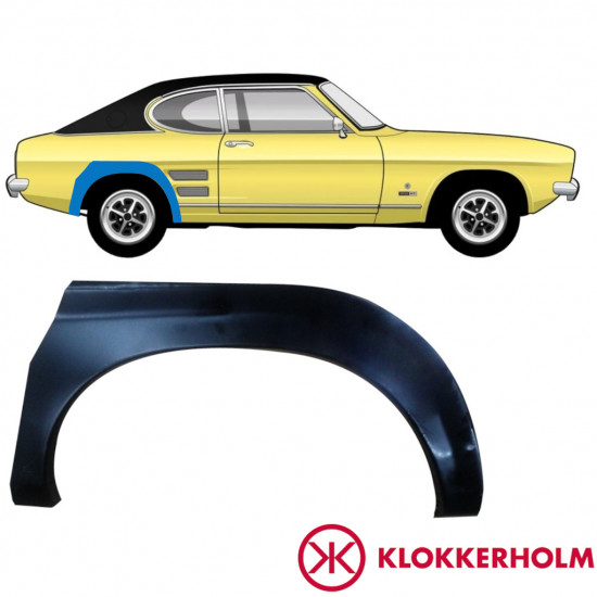 Sidovägg hjulhuskant för Ford Capri 1968-1974 / Höger 11000