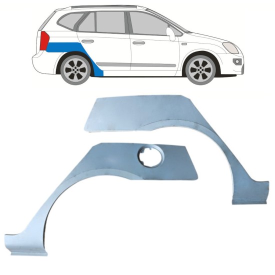 Sidovägg hjulhuskant för Kia Carens 2006-2013 / Vänster+Höger / Set 16817