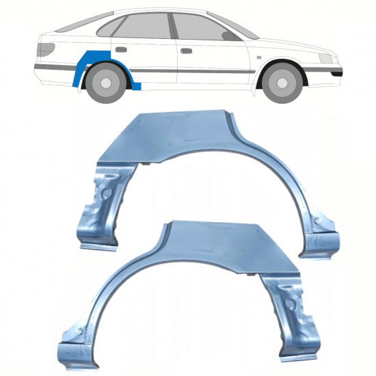 Sidovägg hjulhuskant för Toyota Carina E 1992-1997 / Vänster+Höger / Set 10464