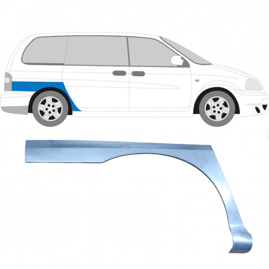 Sidovägg hjulhuskant för Kia Carnival 1998-2006 / Höger 6669