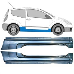 Tröskelplåt för Citroen C2 2003-2009 / Vänster+Höger / Set 10338
