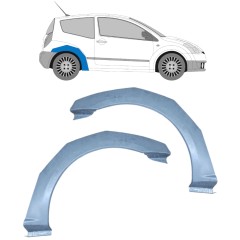 Sidovägg hjulhuskant för Citroen C2 2003-2009 / Vänster+Höger / Set 11385