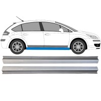 Nedre tröskelplåt reparationspanel för Citroen C4 2004-2011 / Vänster+Höger / Set 16042