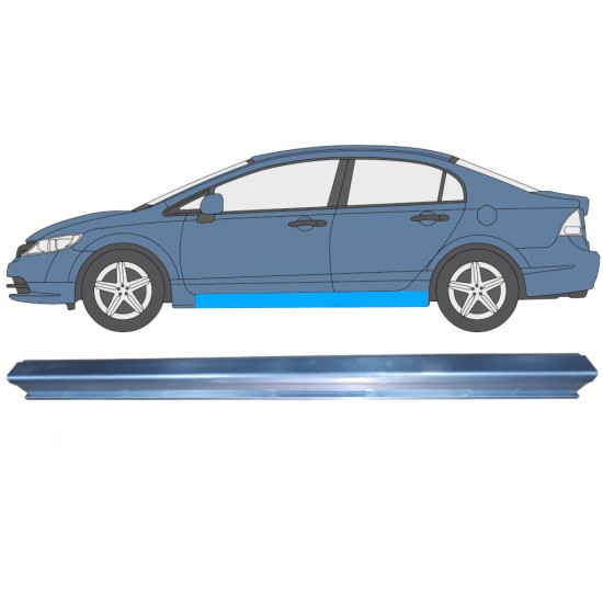 Tröskelplåt reparationspanel för Honda Civic 2005-2011 / Vänster / SEDAN 11007
