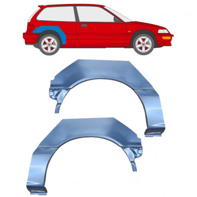 Sidovägg hjulhuskant för Honda Civic 1987-1991 / Vänster+Höger / Set 10612