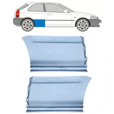 Sidovägg hjulhuskant för Honda Civic 1995-2001 / Vänster+Höger / Set 9800