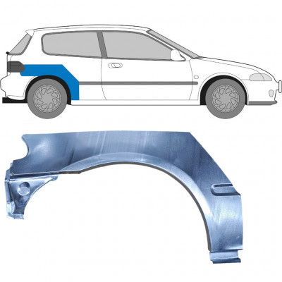 Sidovägg hjulhuskant för Honda Civic 1991-1995 / Höger 6177