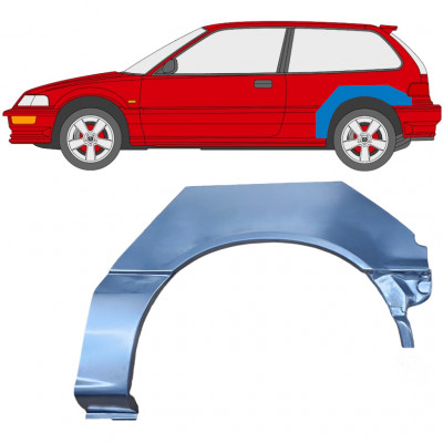 Sidovägg hjulhuskant för Honda Civic 1987-1991 / Vänster 6631