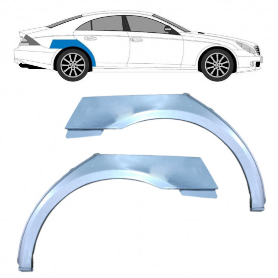 Sidovägg hjulhuskant för Mercedes Cls-class 2004-2011 / Vänster+Höger / Set 9297