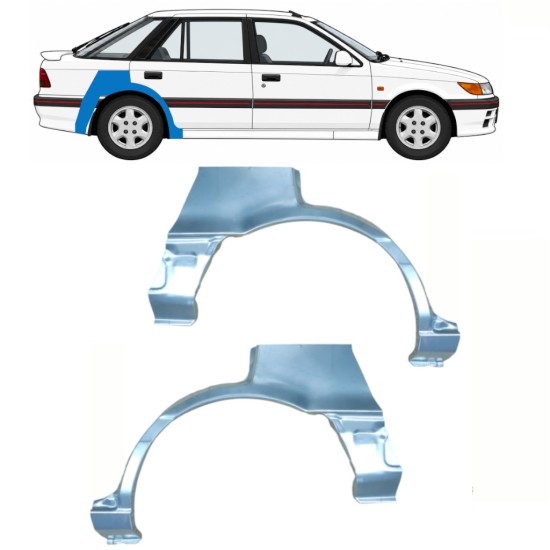 Sidovägg hjulhuskant för Mitsubishi Colt 1988-1992 / Vänster+Höger / Set 10797