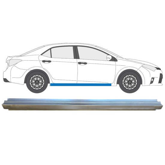 Tröskelplåt reparationspanel för Toyota Corolla 2013-2019 / Höger 14889