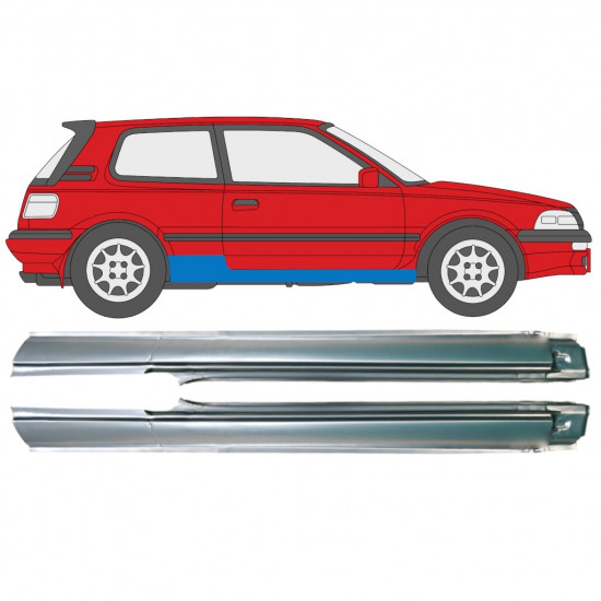 Tröskelplåt reparationspanel för Toyota Corolla 1987-1992 / Vänster+Höger / Set 9797