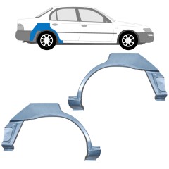 Sidovägg hjulhuskant för Toyota Corolla E10 1991-1998 / Vänster+Höger / SEDAN / Set 12660
