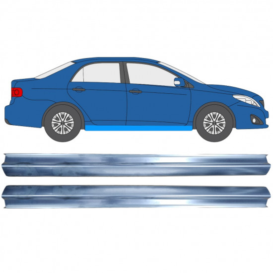 TOYOTA COROLLA E14 / E15 2007-2013 TRÖSKELPLÅT / UPPSÄTTNING