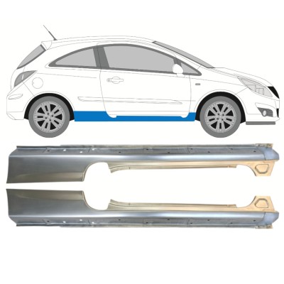 Tröskelplåt för Opel Corsa D 2006-2015 / Vänster+Höger / HATCHBACK / Set 14574