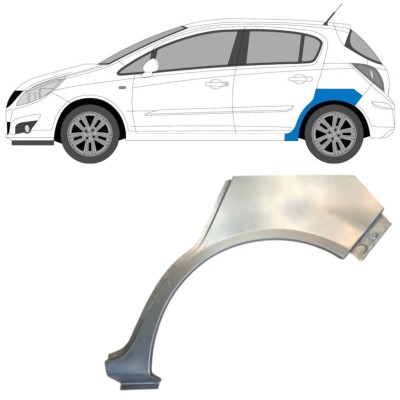 Sidovägg hjulhuskant för Opel Corsa D 2006-2015 / Vänster / HATCHBACK 14576