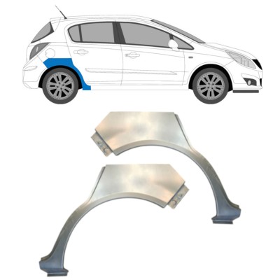 Sidovägg hjulhuskant för Opel Corsa D 2006-2015 / Vänster+Höger / HATCHBACK / Set 14577