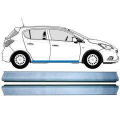 Tröskelplåt reparationspanel för Opel Corsa E 2014-2019 / Vänster+Höger / Set 12883