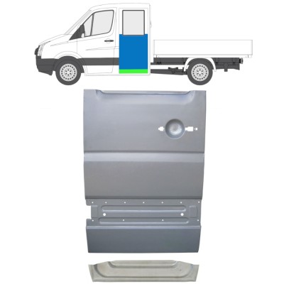 Inre + yttre bakdörr reparationspanel för Volkswagen Crafter 2005-2017 / Vänster / Set 14276