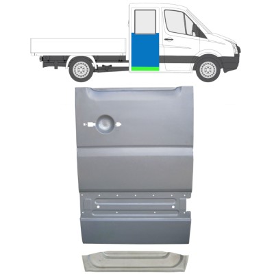 Inre + yttre bakdörr reparationspanel för Volkswagen Crafter 2005-2017 / Höger / Set 14275