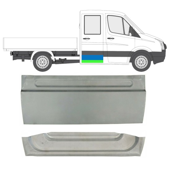 Reparationspanel för bakdörr för Volkswagen Crafter 2005-2017 / Vänster = Höger (symmetrisk) / Set 14126