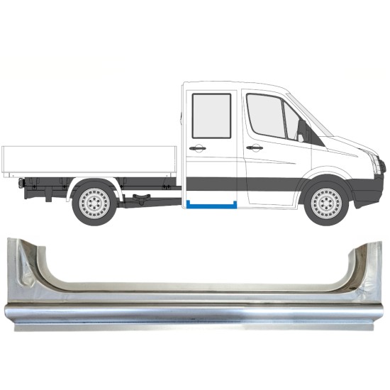 Bak tröskel reparationspanel för Volkswagen Crafter 2005-2017 / Höger 15518