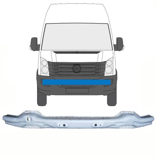 Förstärkning stötfångare fram för Volkswagen Crafter 2005-2017 13861
