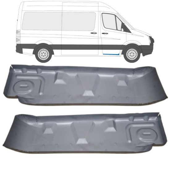Reparationsplåt insteg vänster/höger för Volkswagen Crafter 2005-2017 / Vänster+Höger / Set 15544