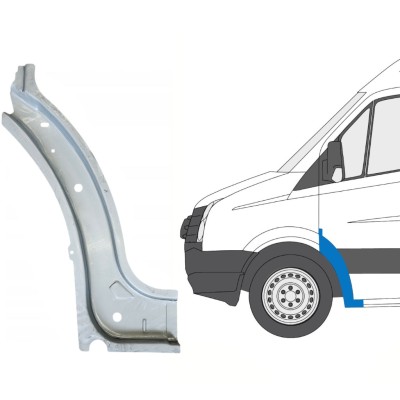 Inre fram hjulhus reparationspanel för Volkswagen Crafter 2005-2017 / Vänster 15499