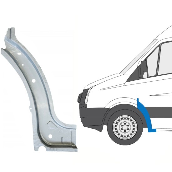 Inre fram hjulhus reparationspanel för Volkswagen Crafter 2005-2017 / Vänster 15499
