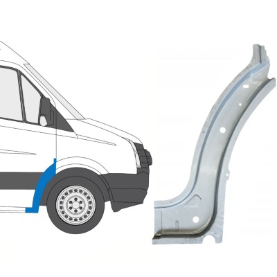Inre fram hjulhus reparationspanel för Volkswagen Crafter 2005-2017 / Höger 15498