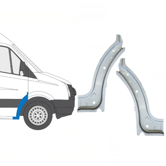 Inre fram hjulhus reparationspanel för Volkswagen Crafter 2005-2017 / Vänster+Höger / Set 15500