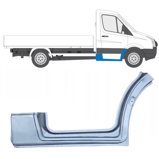 Reparationspanel för fram skärm med tröskel för Volkswagen Crafter 2005-2017 / Höger 13838
